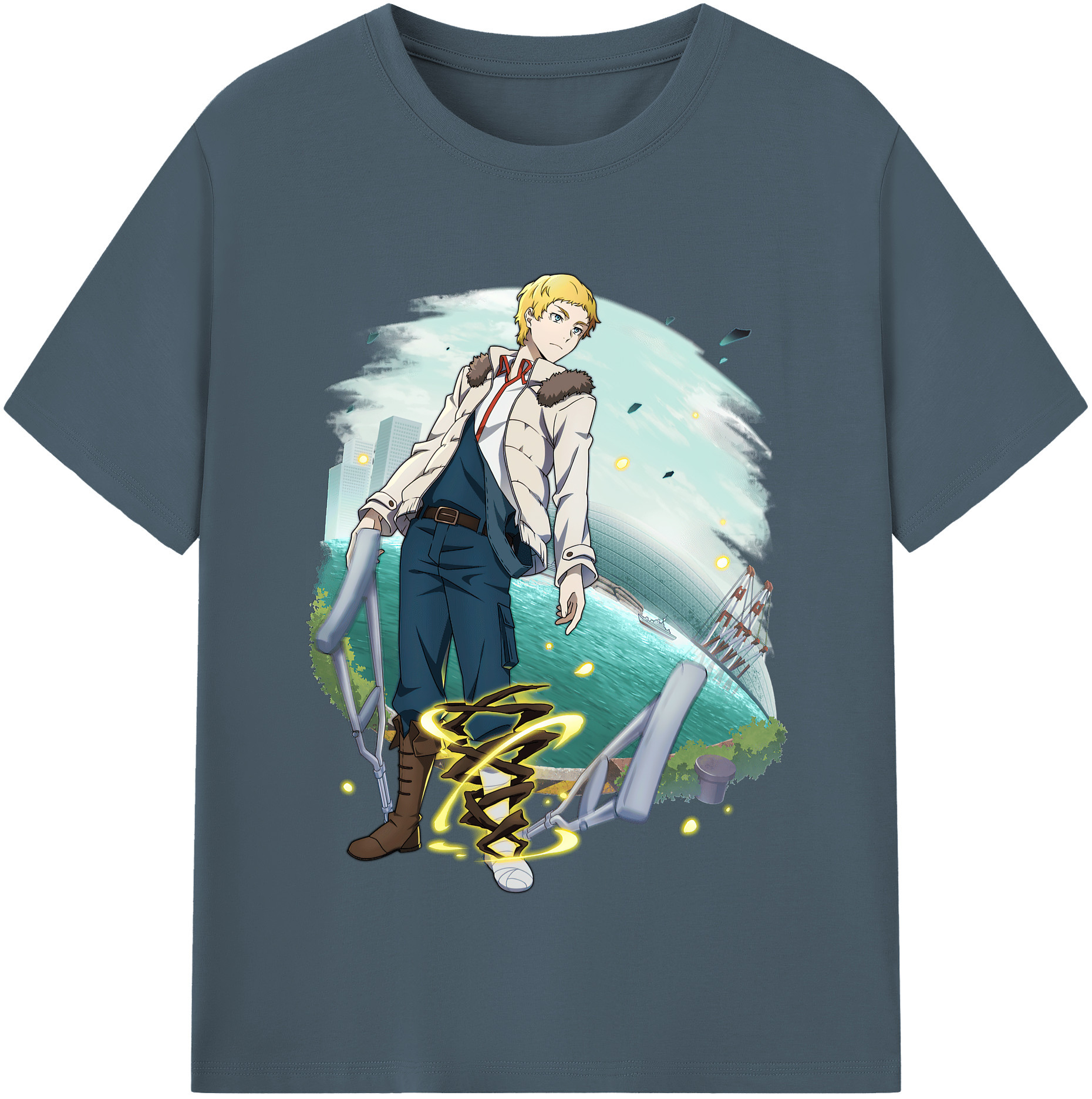（画像用） 文豪ストレイドッグス Bungo Stray Dogs 綿100％半袖Tシャツ（フロントプリント）